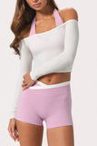 Soft Jersey Off Shoulder Top in Coconut