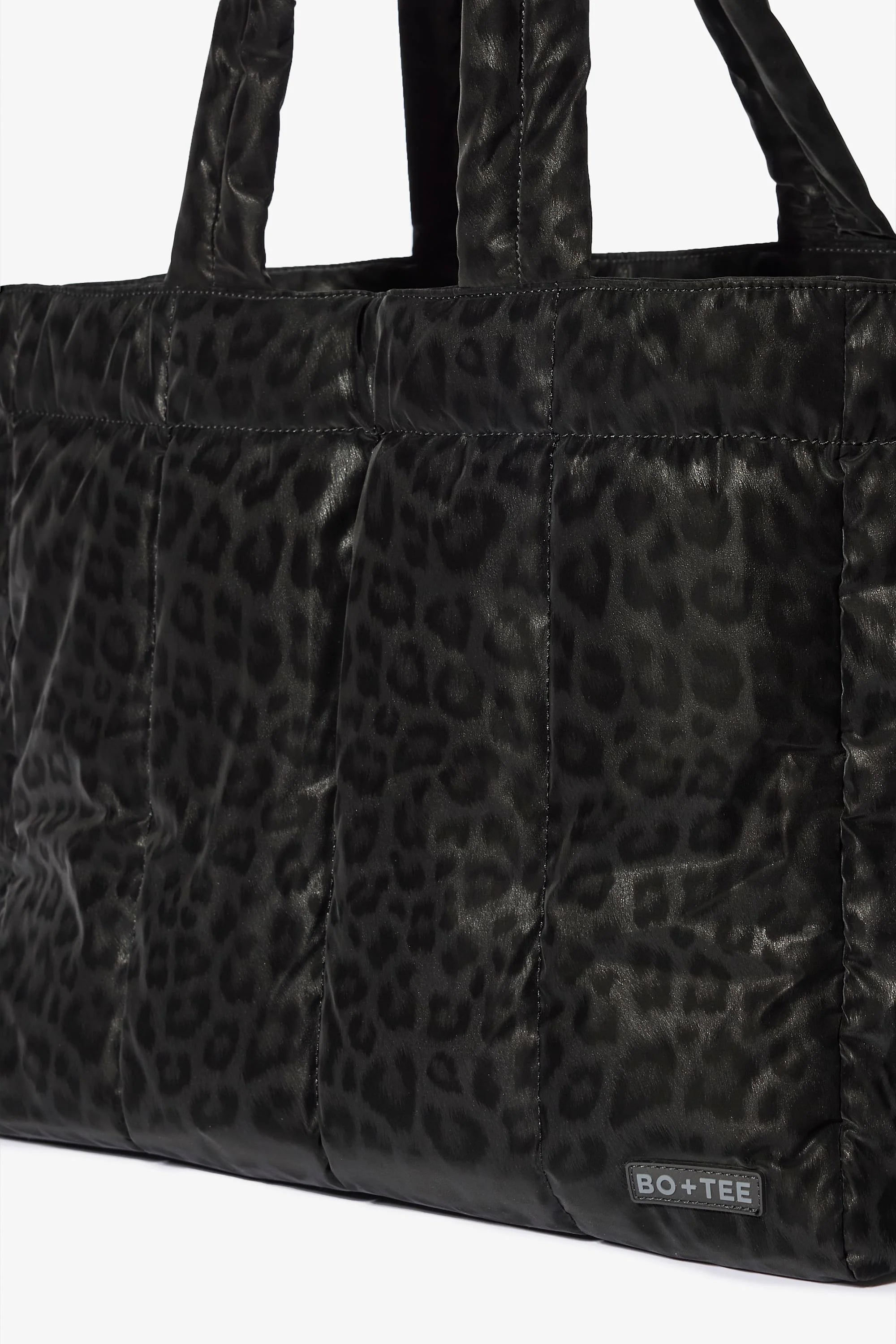 Waterproof Puffer Tote Bag in Black