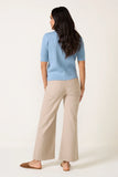 Ari w Waistband Tie Wide Leg Pant