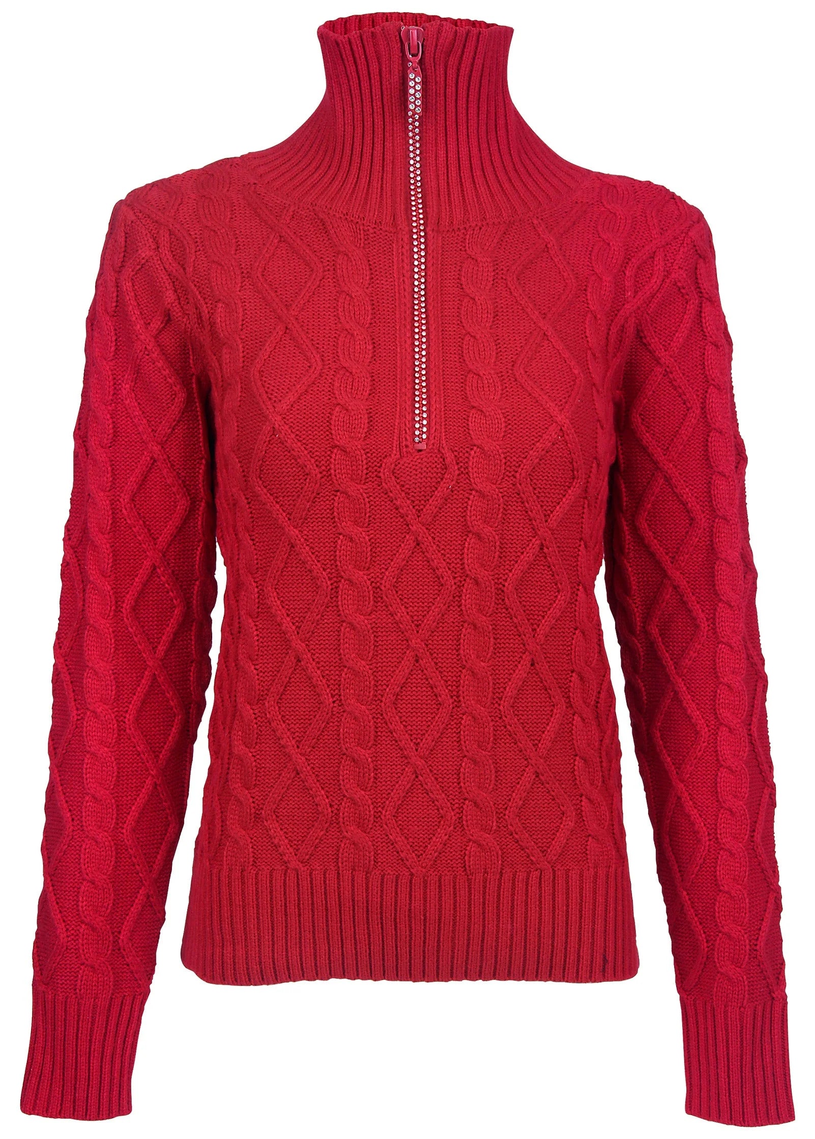 Zip Pullover Equestrian Red
