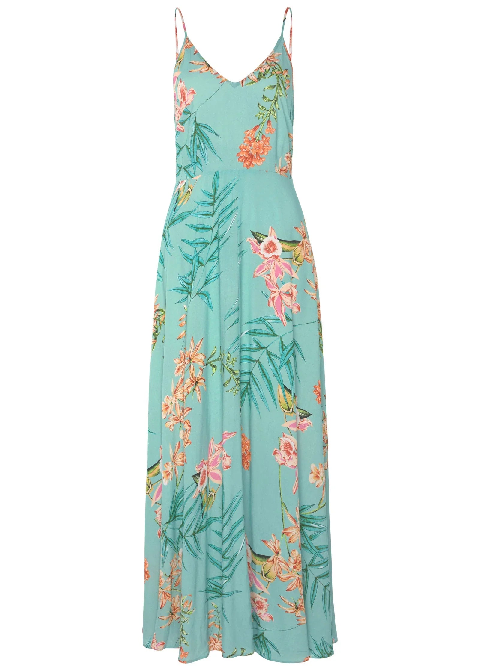 Tie Back Maxi Dress Green Multi