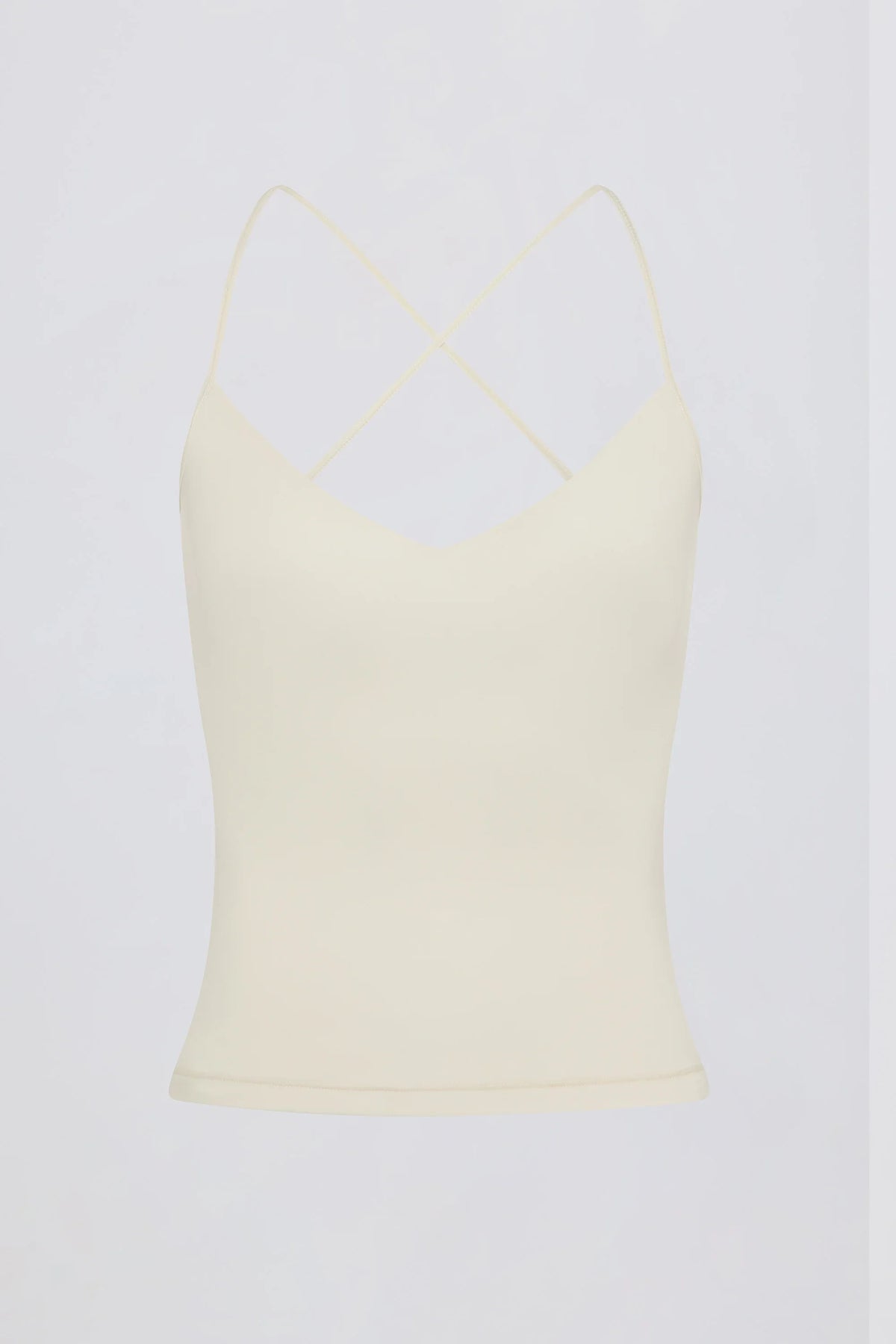 Cross Back Tank Top in Cream