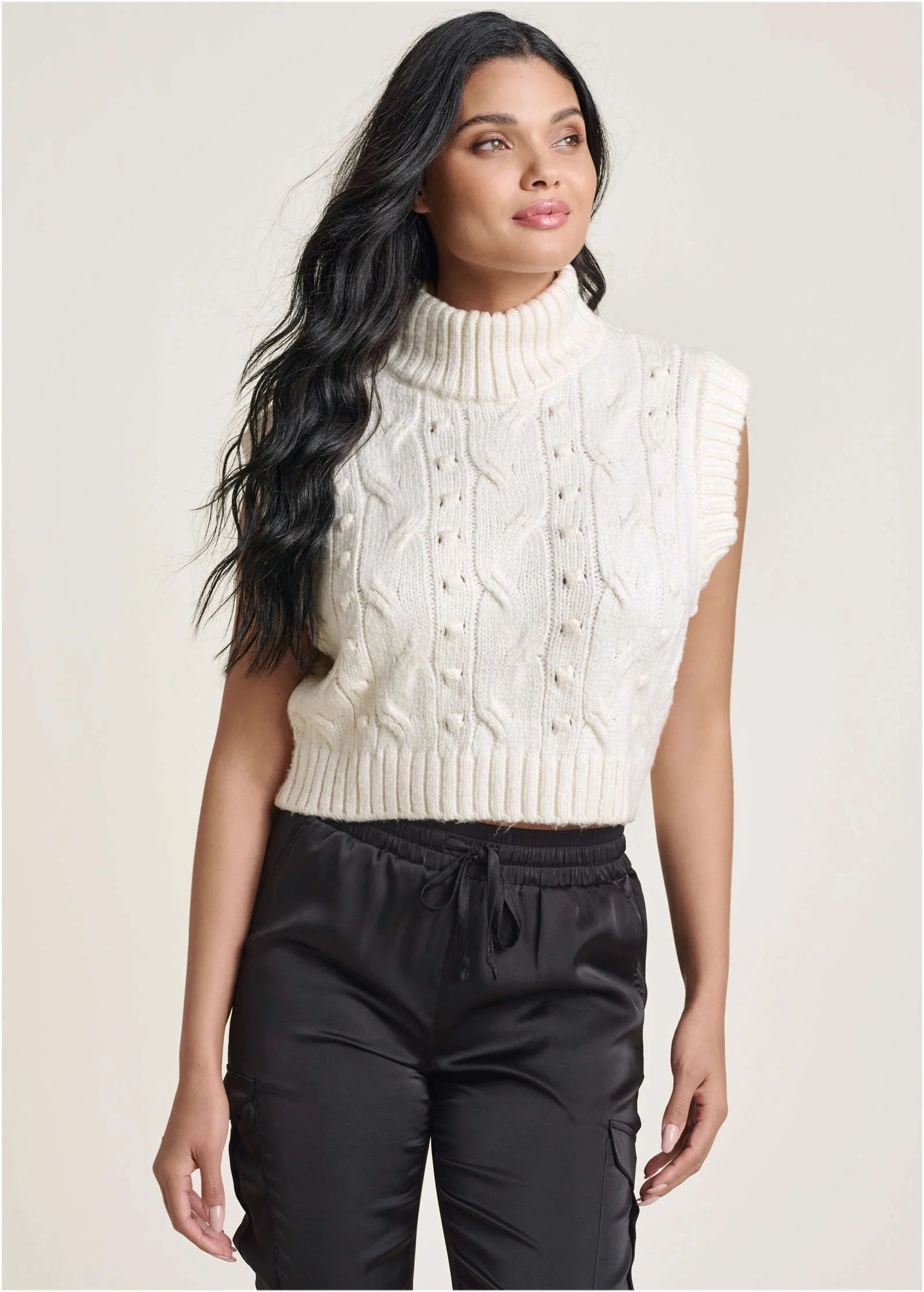 Cable Knit Sweater Cloud Dancer