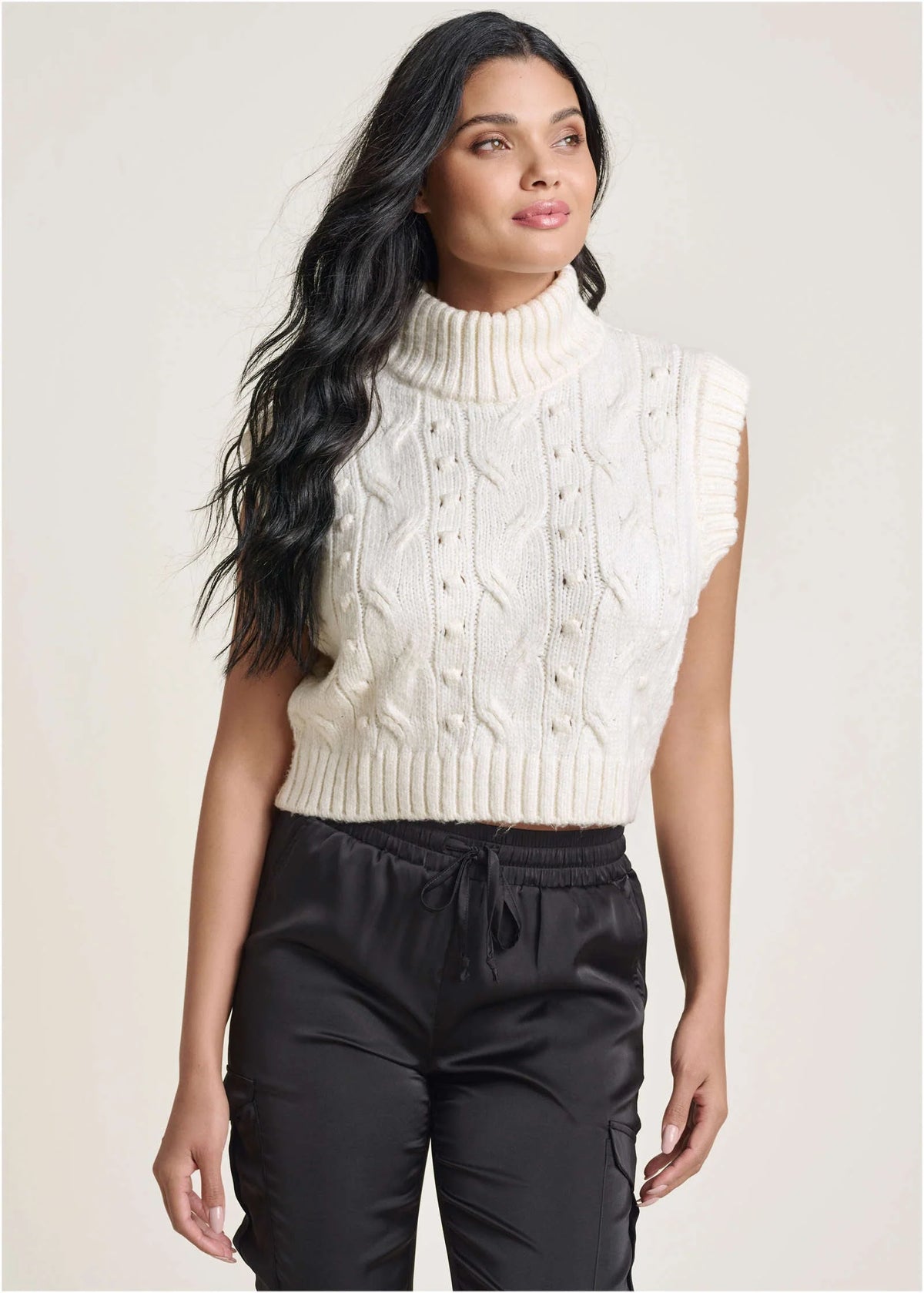 Cable Knit Sweater Cloud Dancer