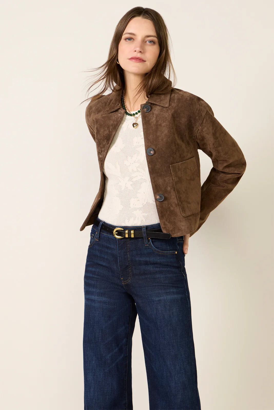 Crop Suede Jacket