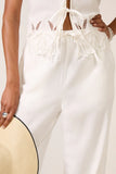Emmie Embroidered Wide Leg Pant