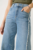 Joss Wide Leg Fray Outseam