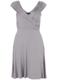 Draped Front Dress Heather Grey