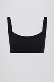 Soft Active Seam Detail Sports Bra in Black