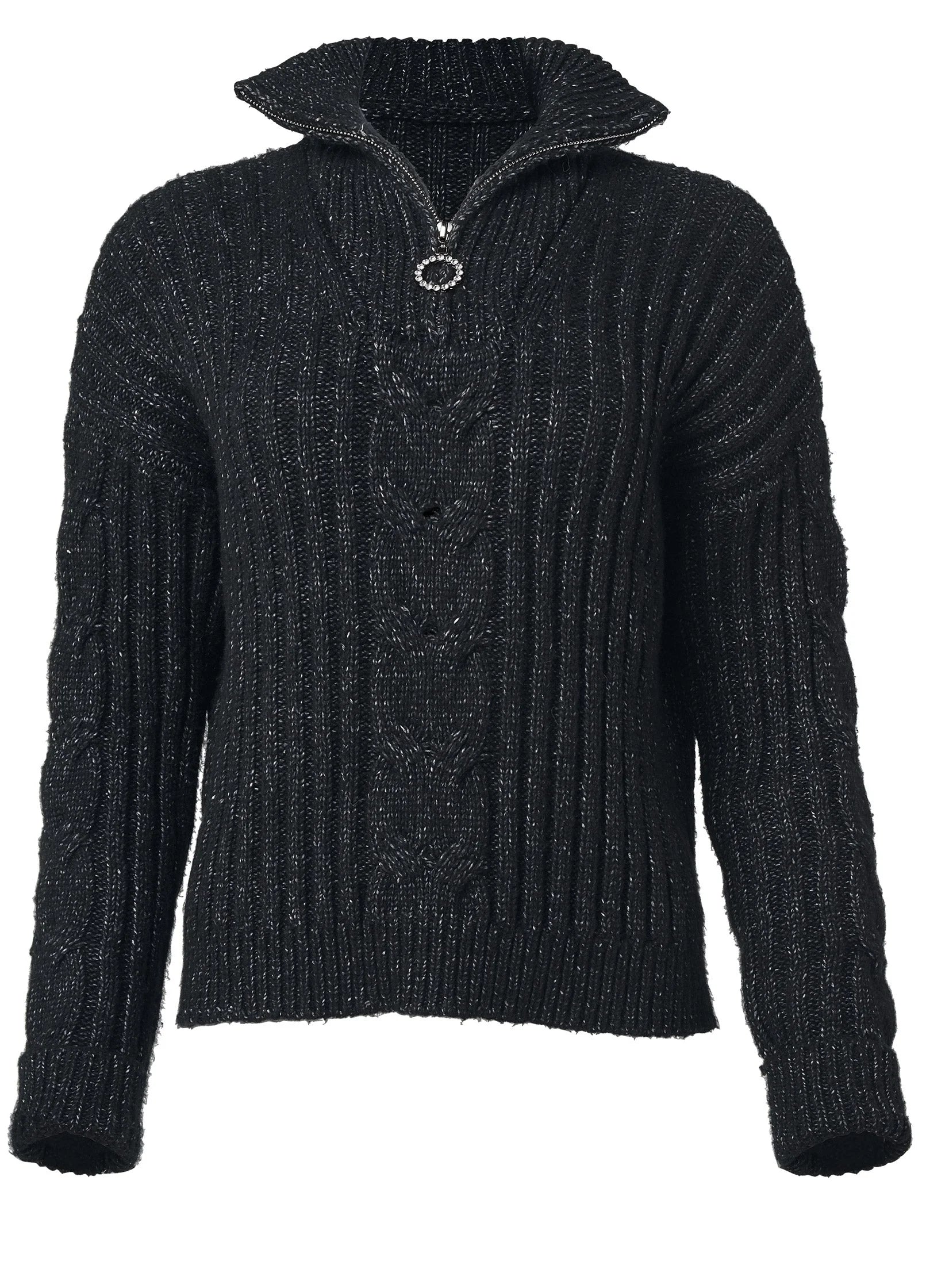 Quarter Zip Sweater Black