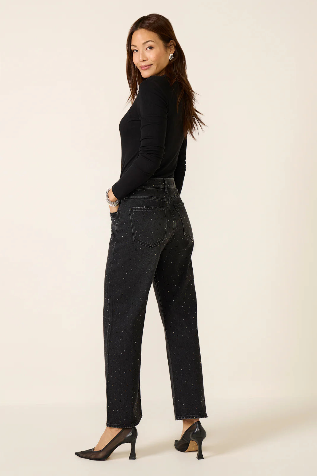 Lexi Sparkle Barrel Jean