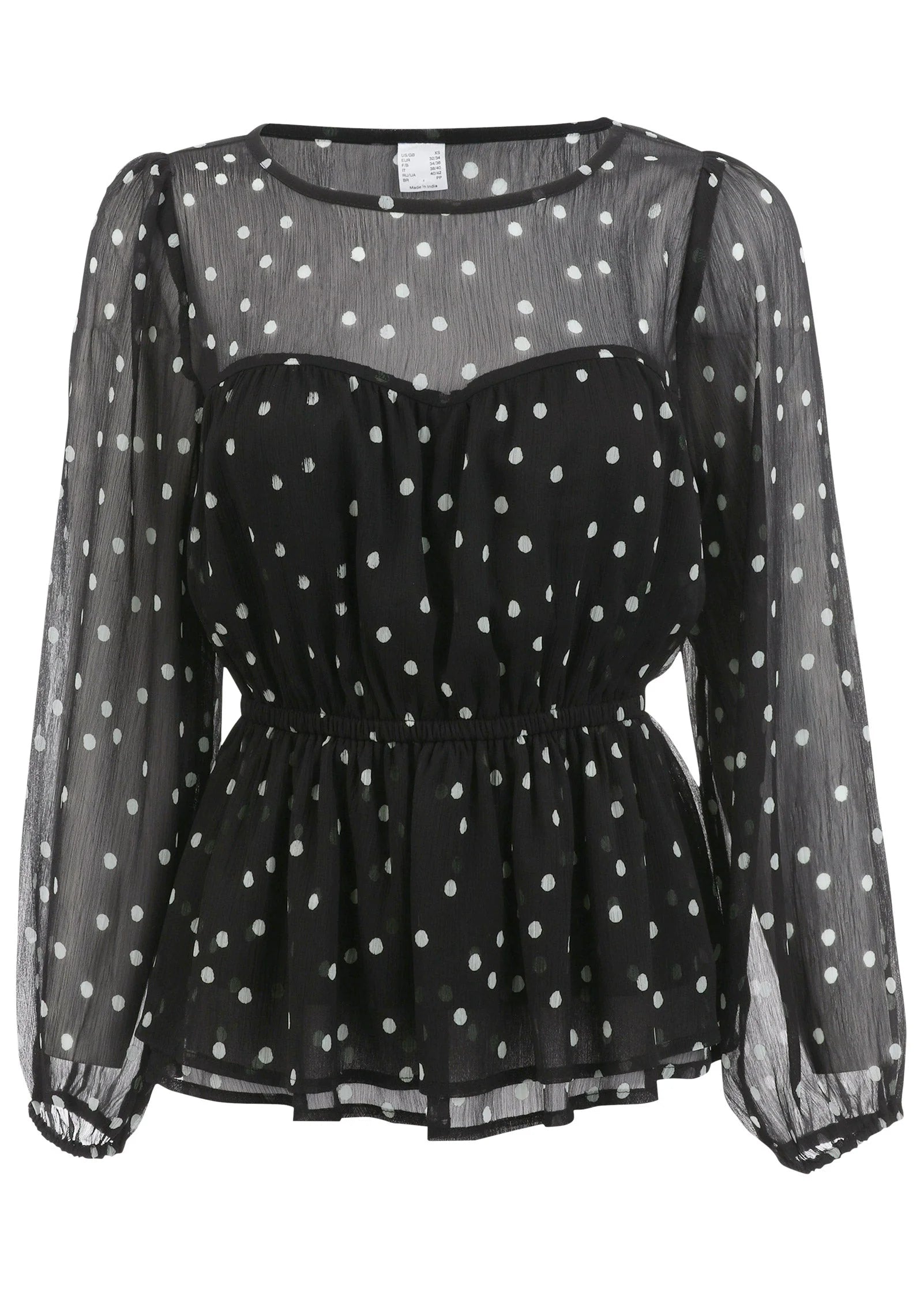Sheer Beauty Blouse Dolce Vita Dot