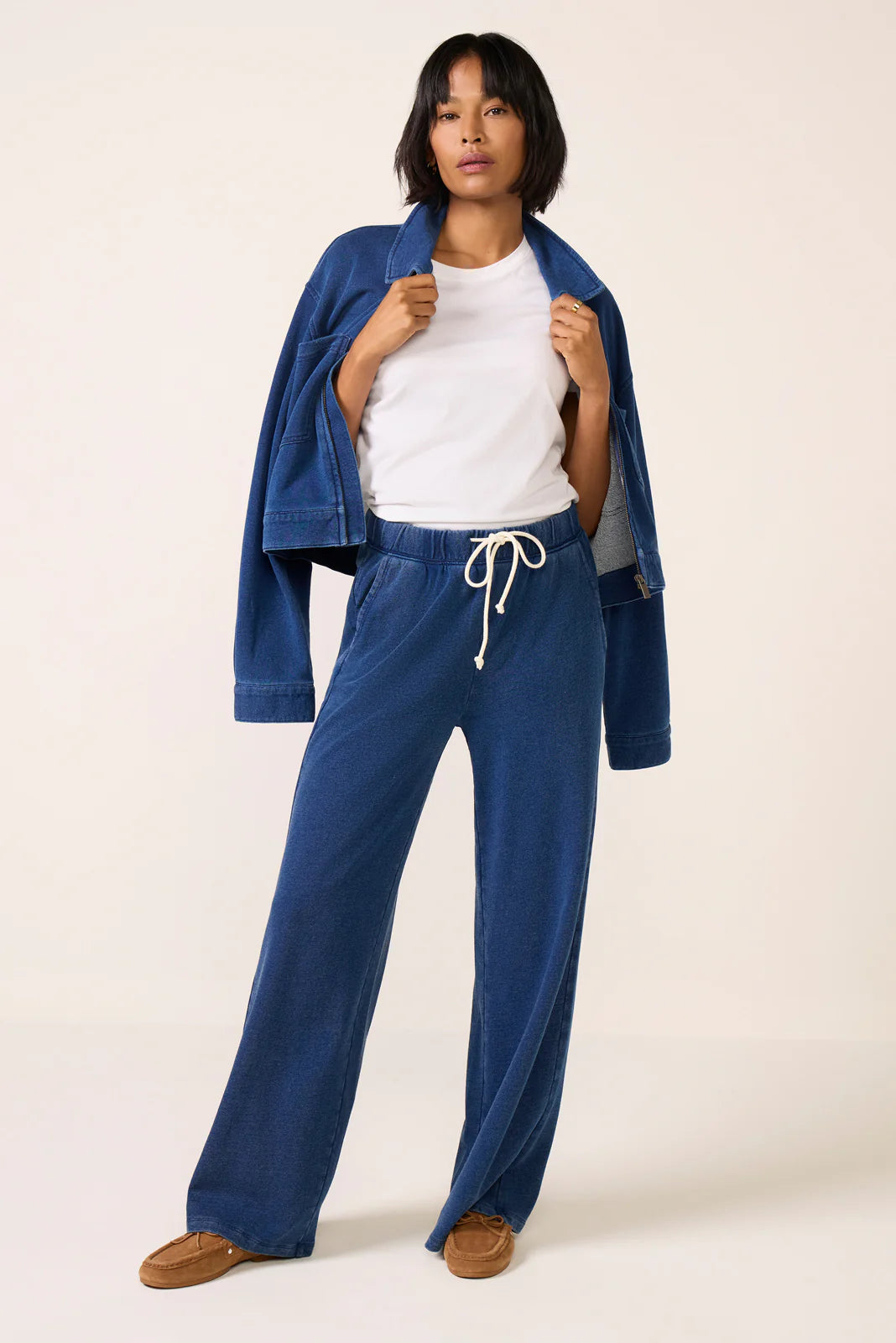 Hunter Knit Denim Wide Leg Pant