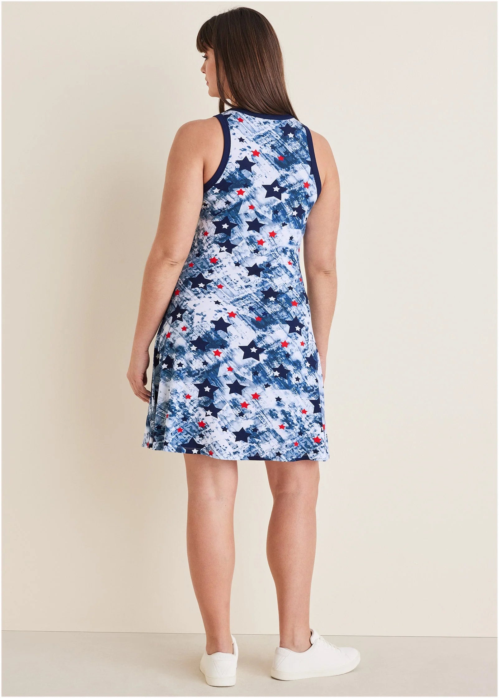 Printed Fit And Flare Dress Boardwalk Stars