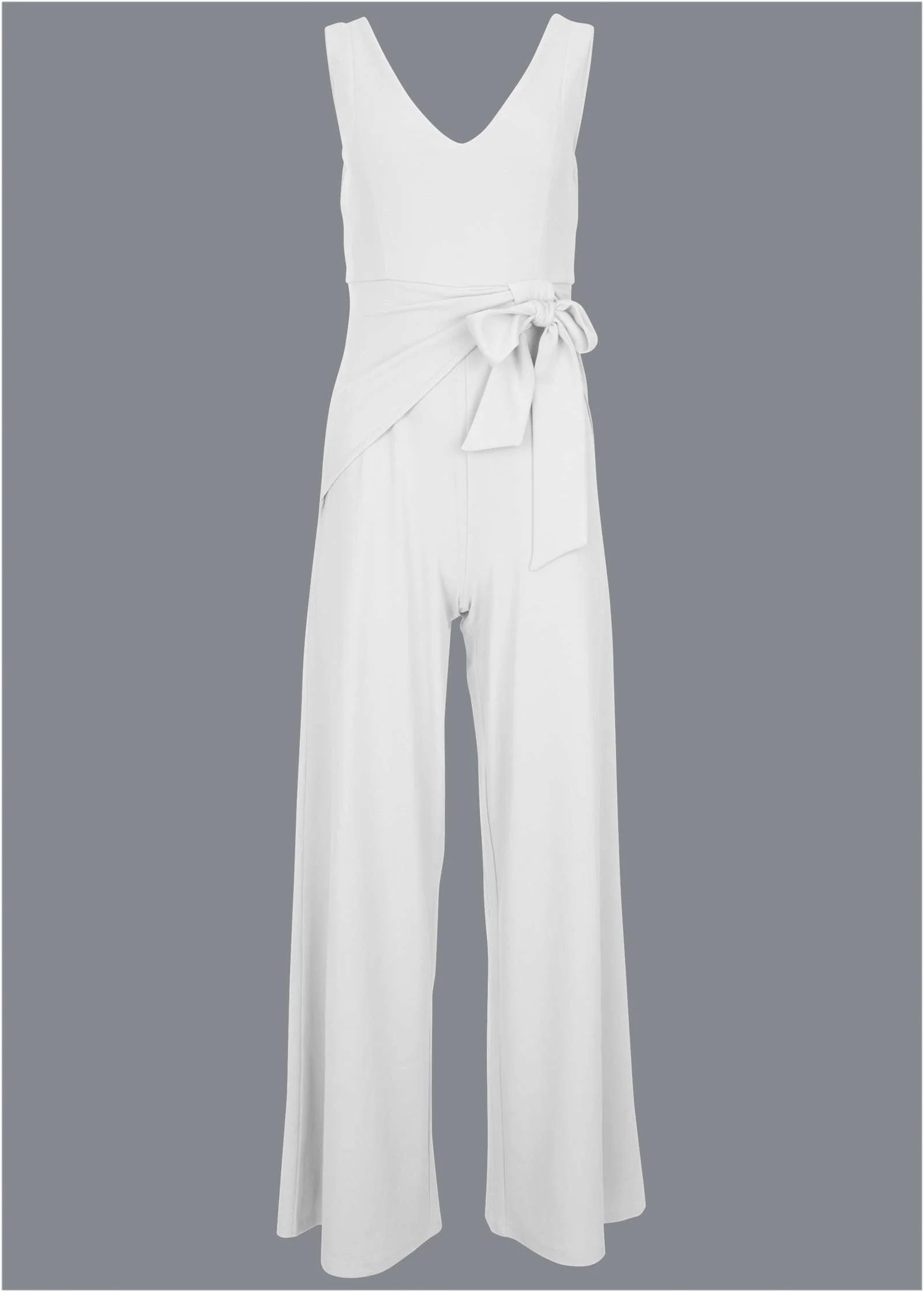 Wide Leg Jumpsuit White