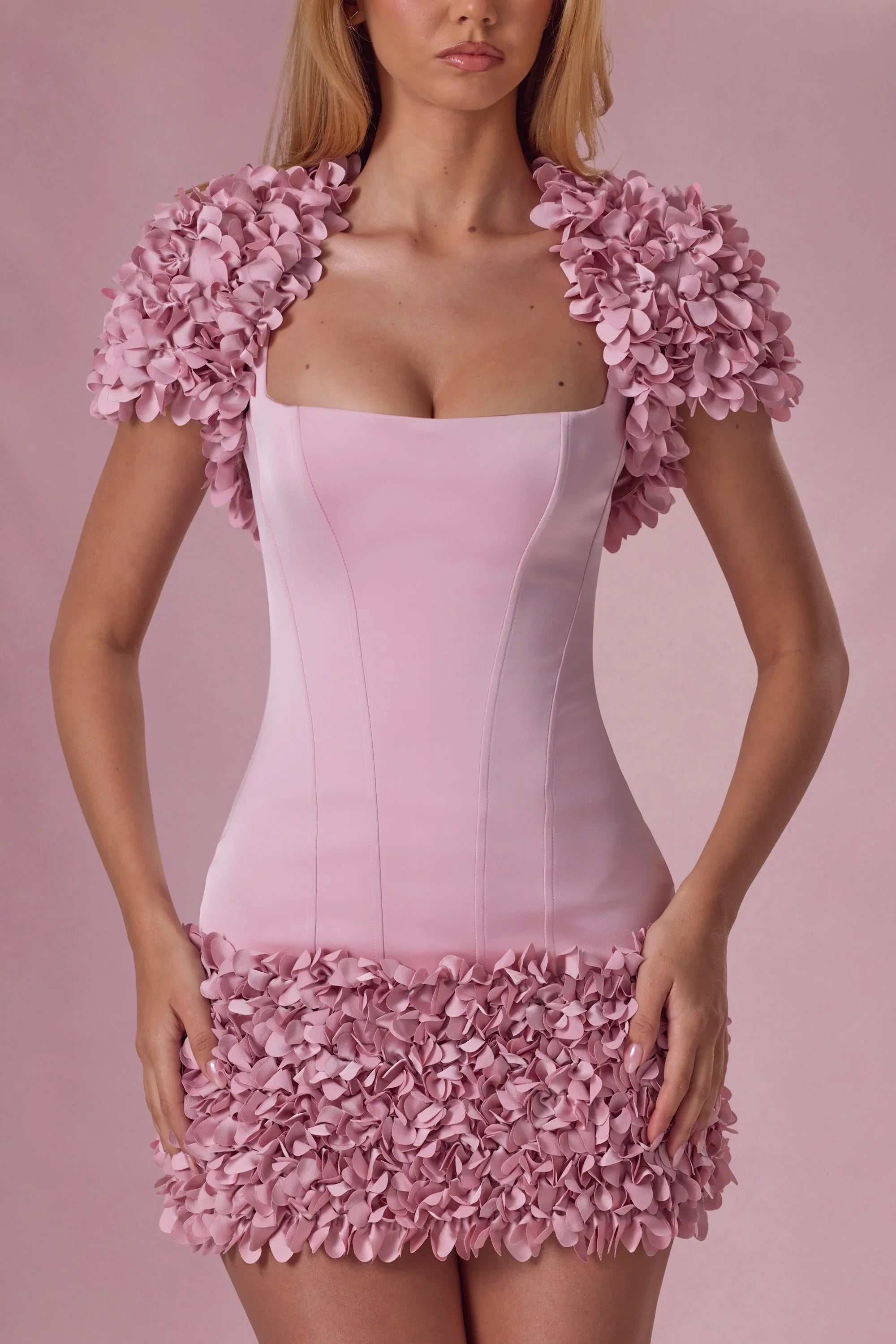 Cropped Bolero in Blush Pink