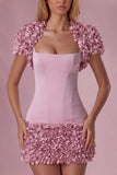 Cropped Bolero in Blush Pink