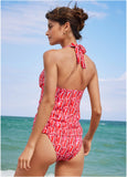 Sicily Halter Tankini Top Strawberry Fields