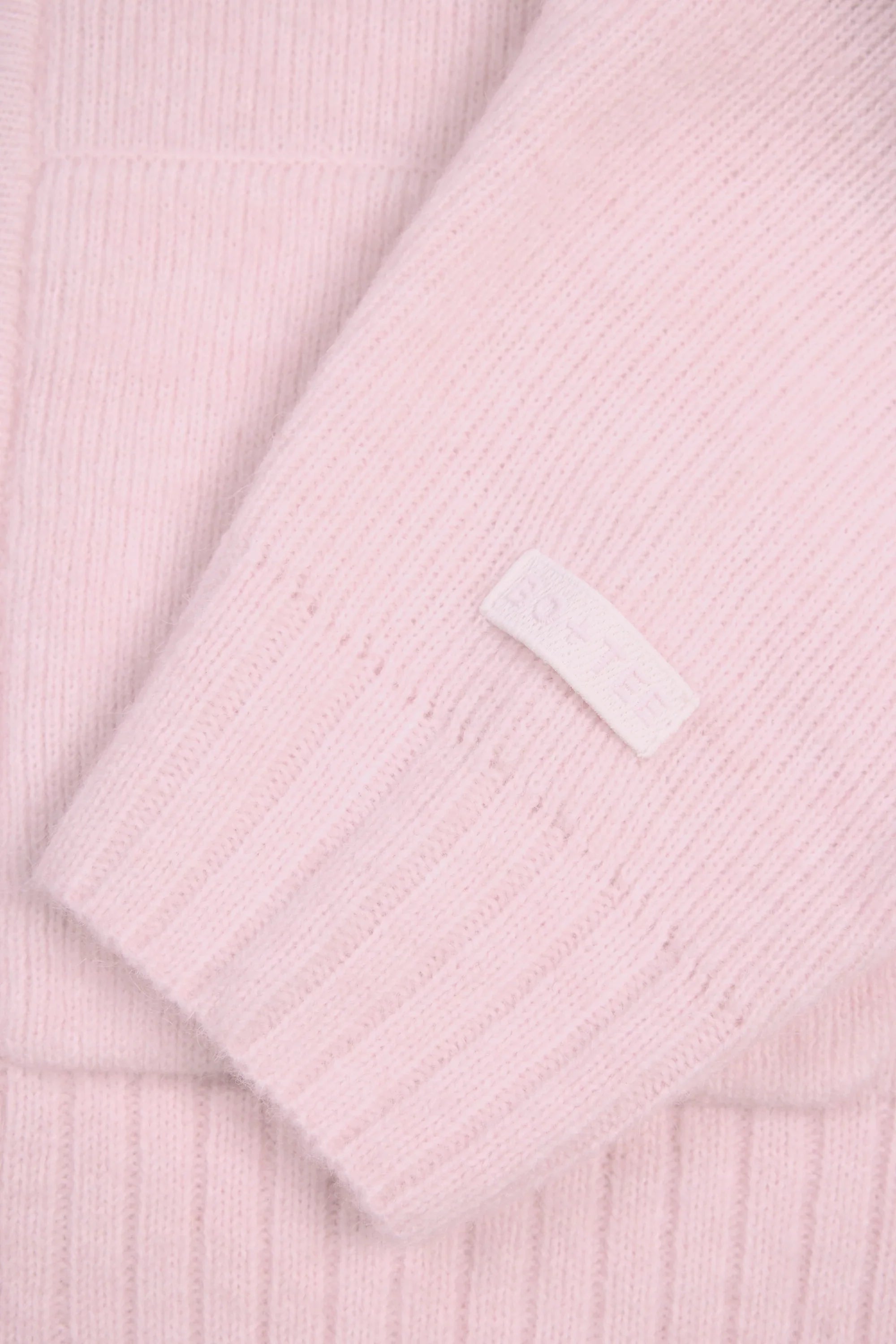 Soft Knit Zip Up Cropped Hoodie in Soft Pink