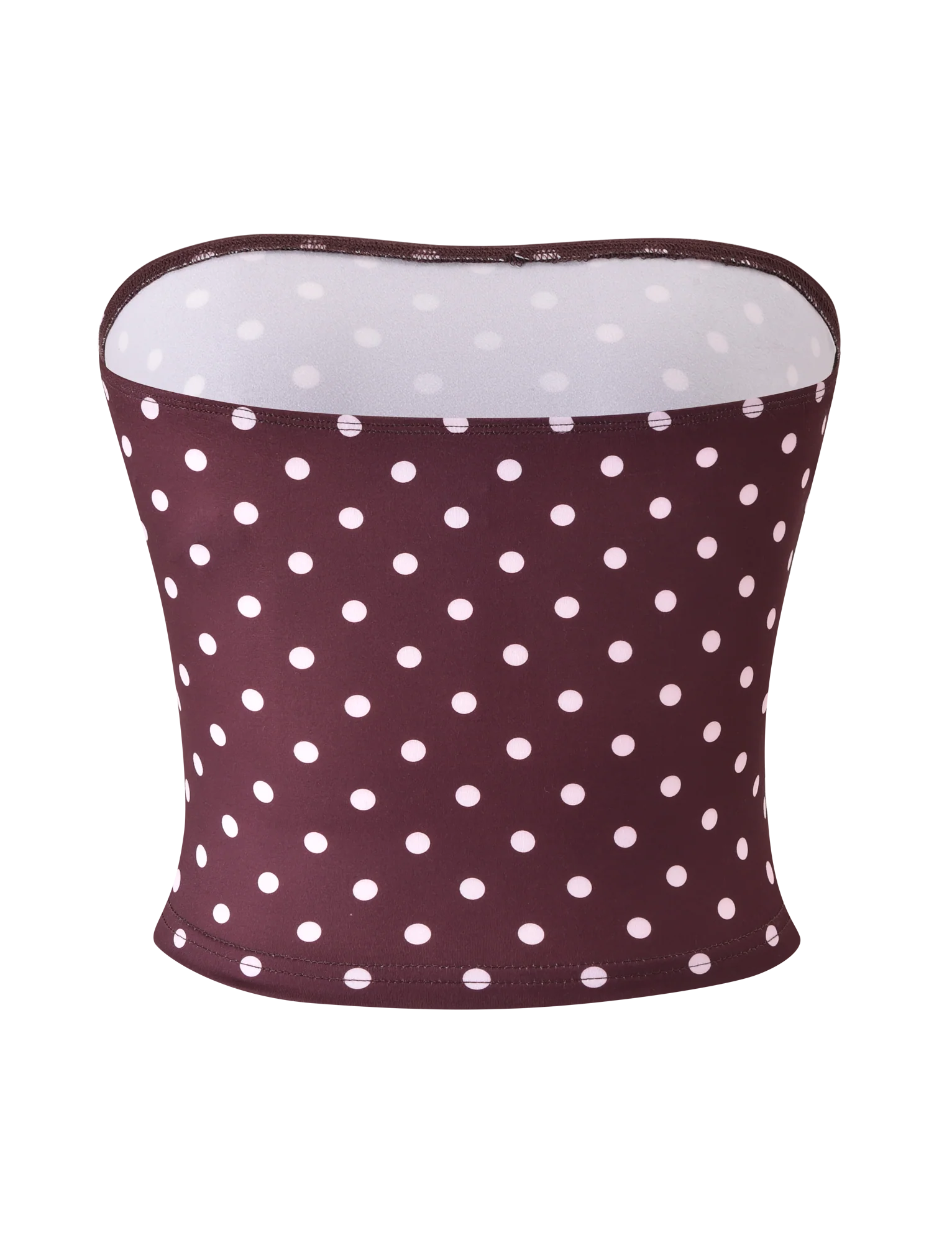 VALI POLKA DOT TOP CHOCOLATE PINK DOT