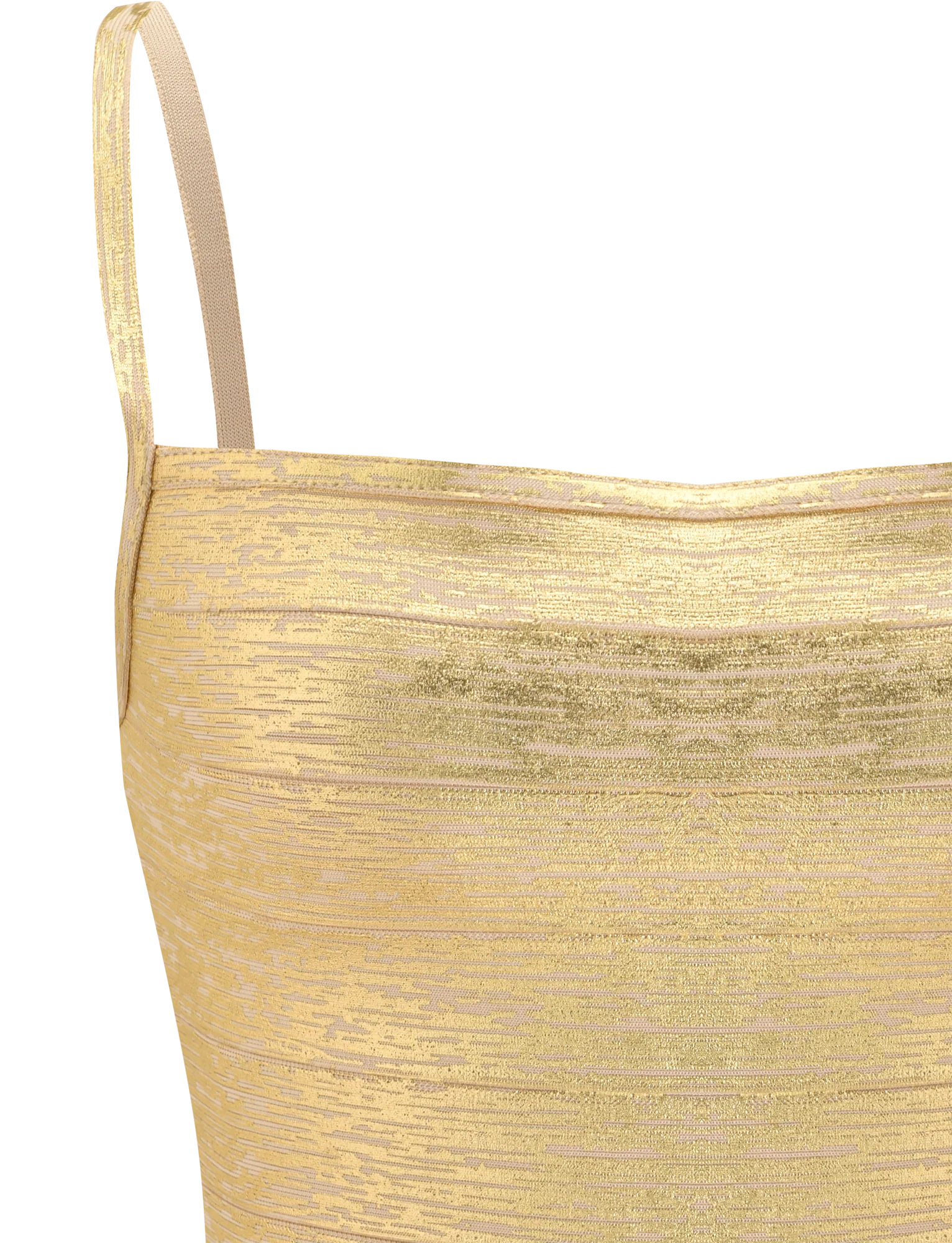 MIDORI METALLIC BANDAGE TOP GOLD