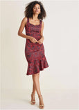 Ruffle Trim Detail Dress Nouveau Tapestry