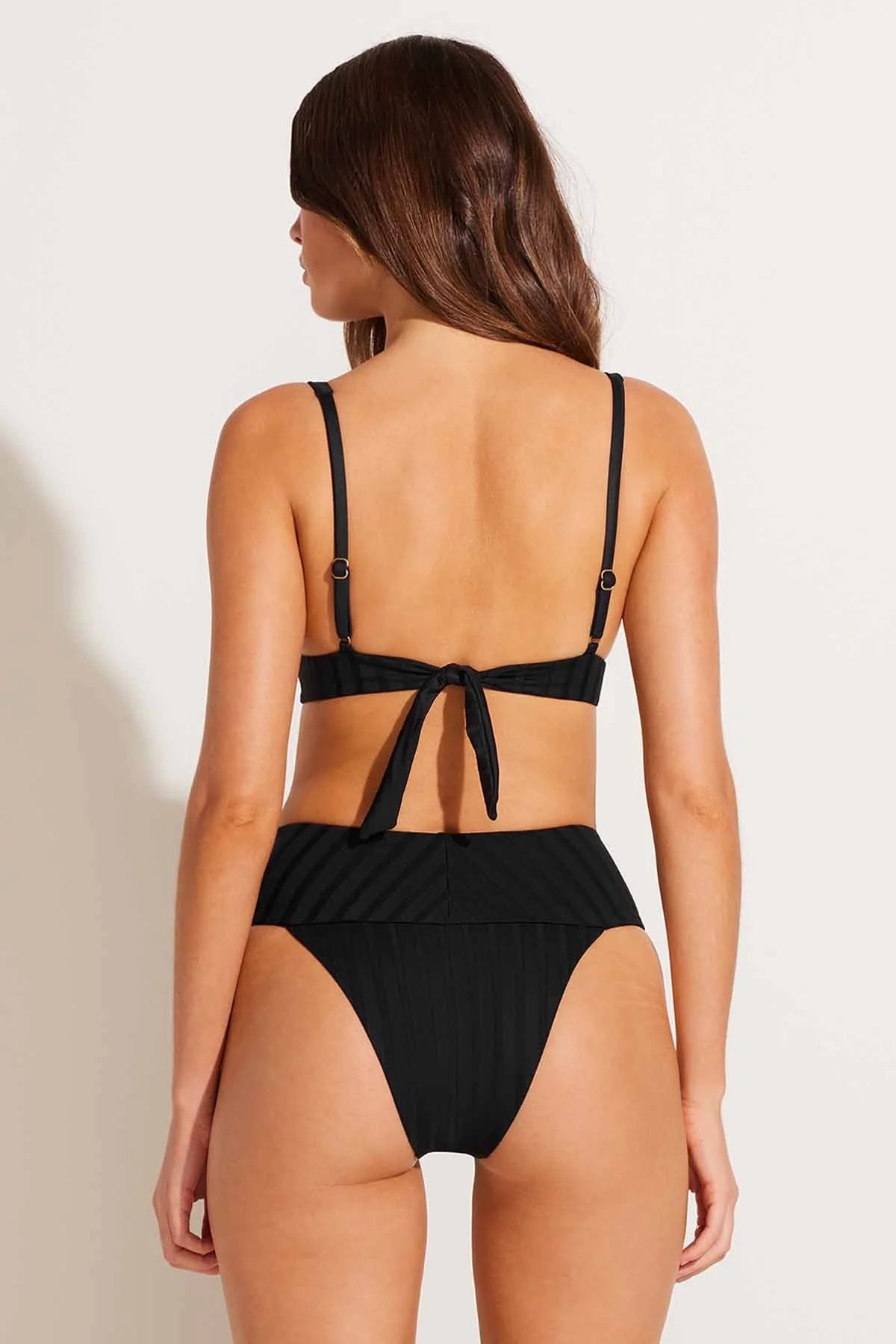 Emmi High Waist Bottom Black SuperRib