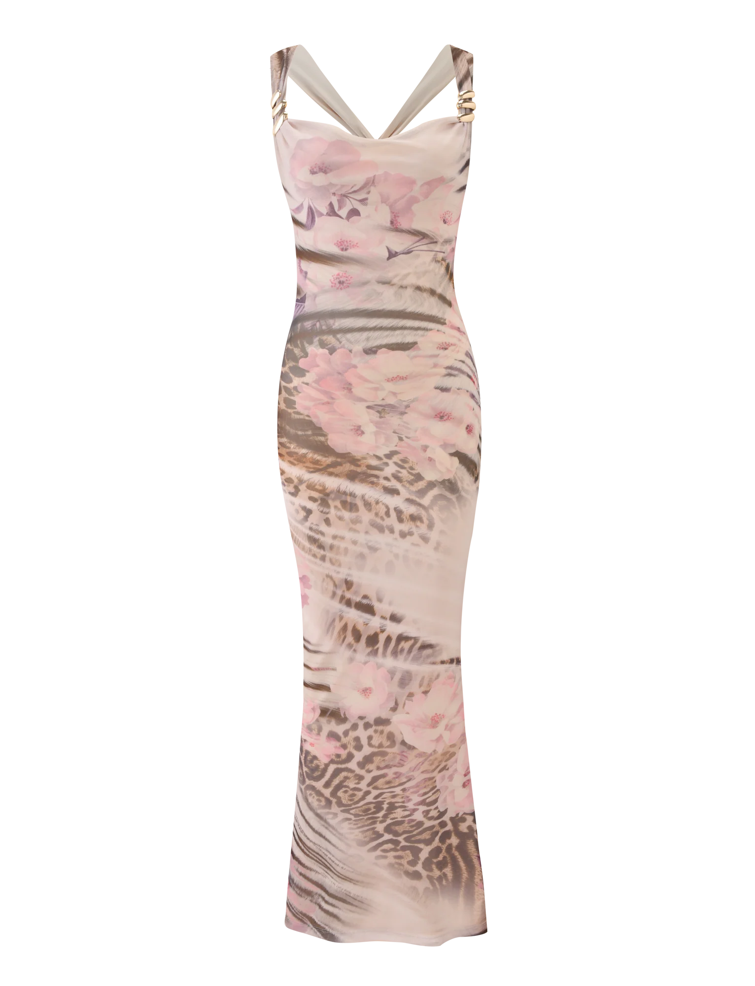 TAMARIN MAXI DRESS MOODY ANIMAL FLORAL