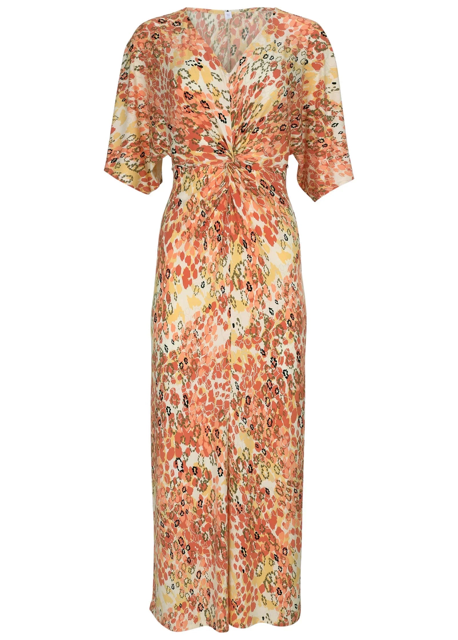 Twist Front Maxi Dress Leopard Trail