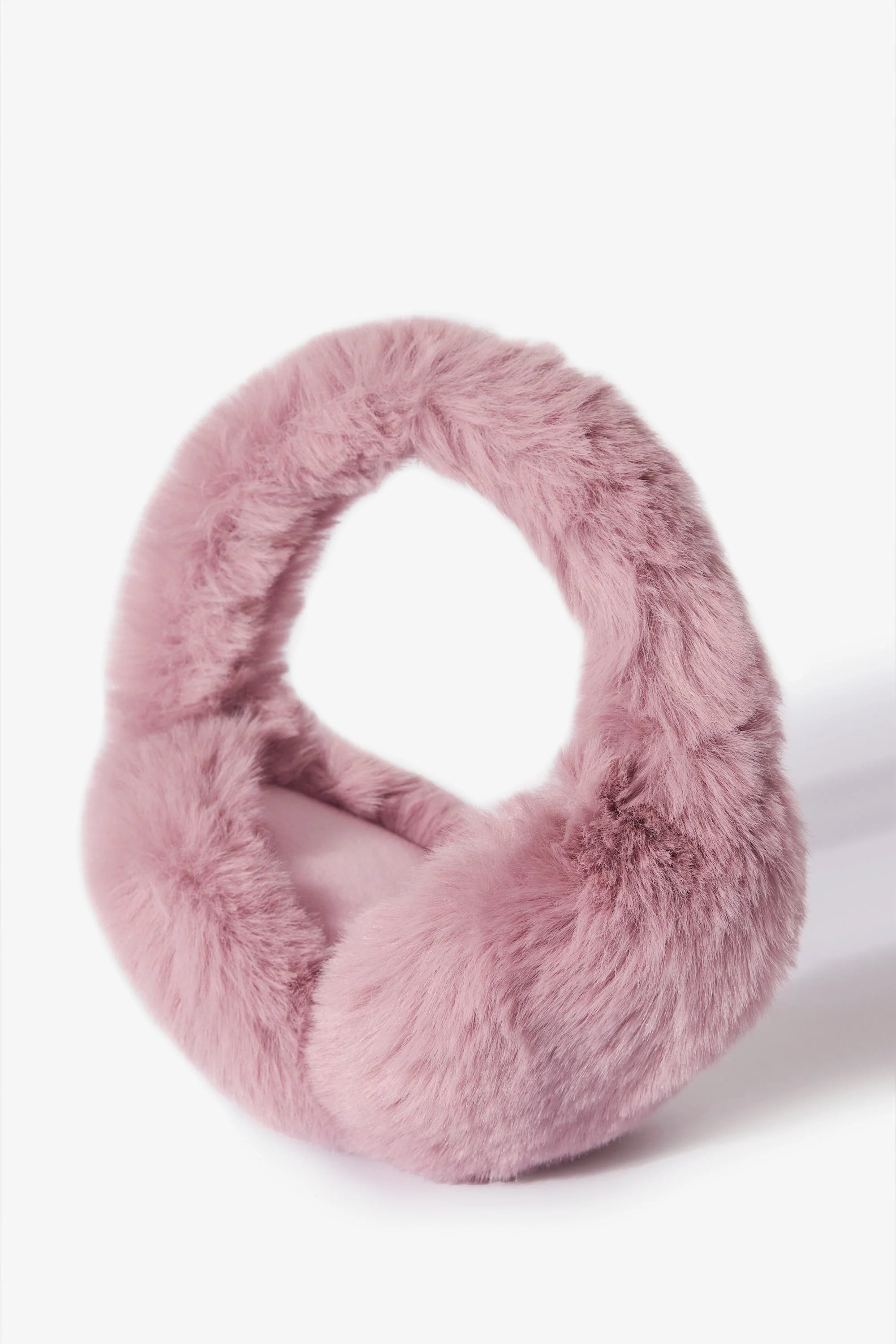 Faux Fur Earmuffs in Powder Pink