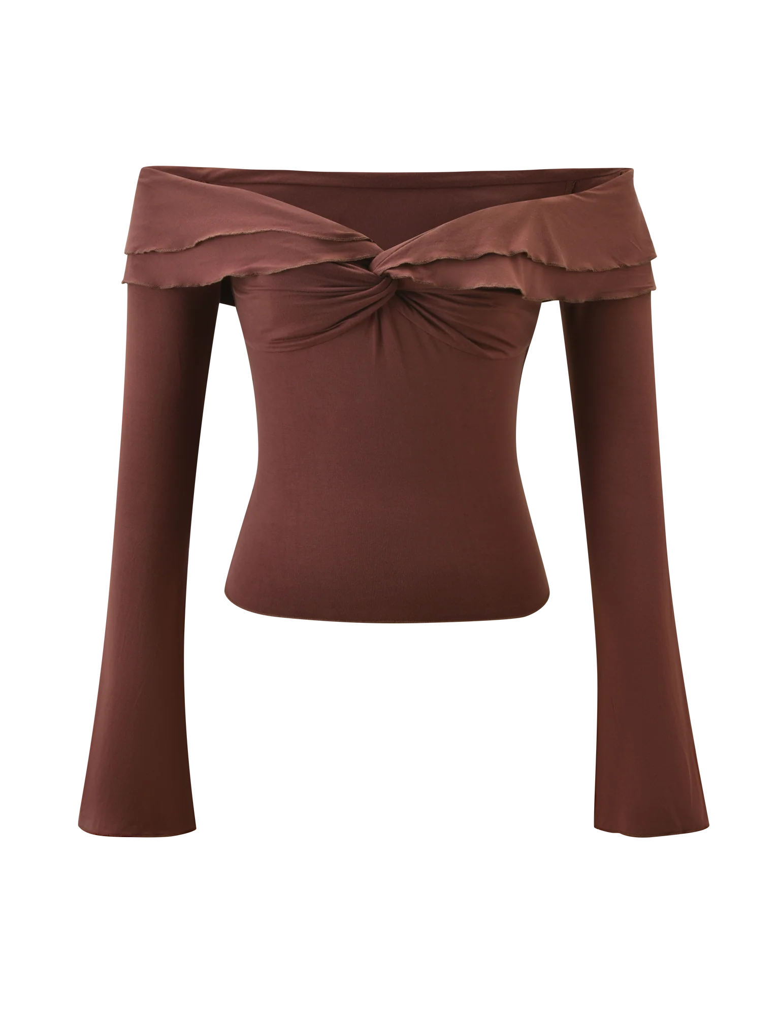 DENALI LONG SLEEVE TOP CHOCOLATE