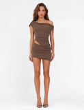 COBI MINI DRESS 20 BROWN