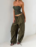 VIOLETTE PANT GREEN KHAKI GREEN