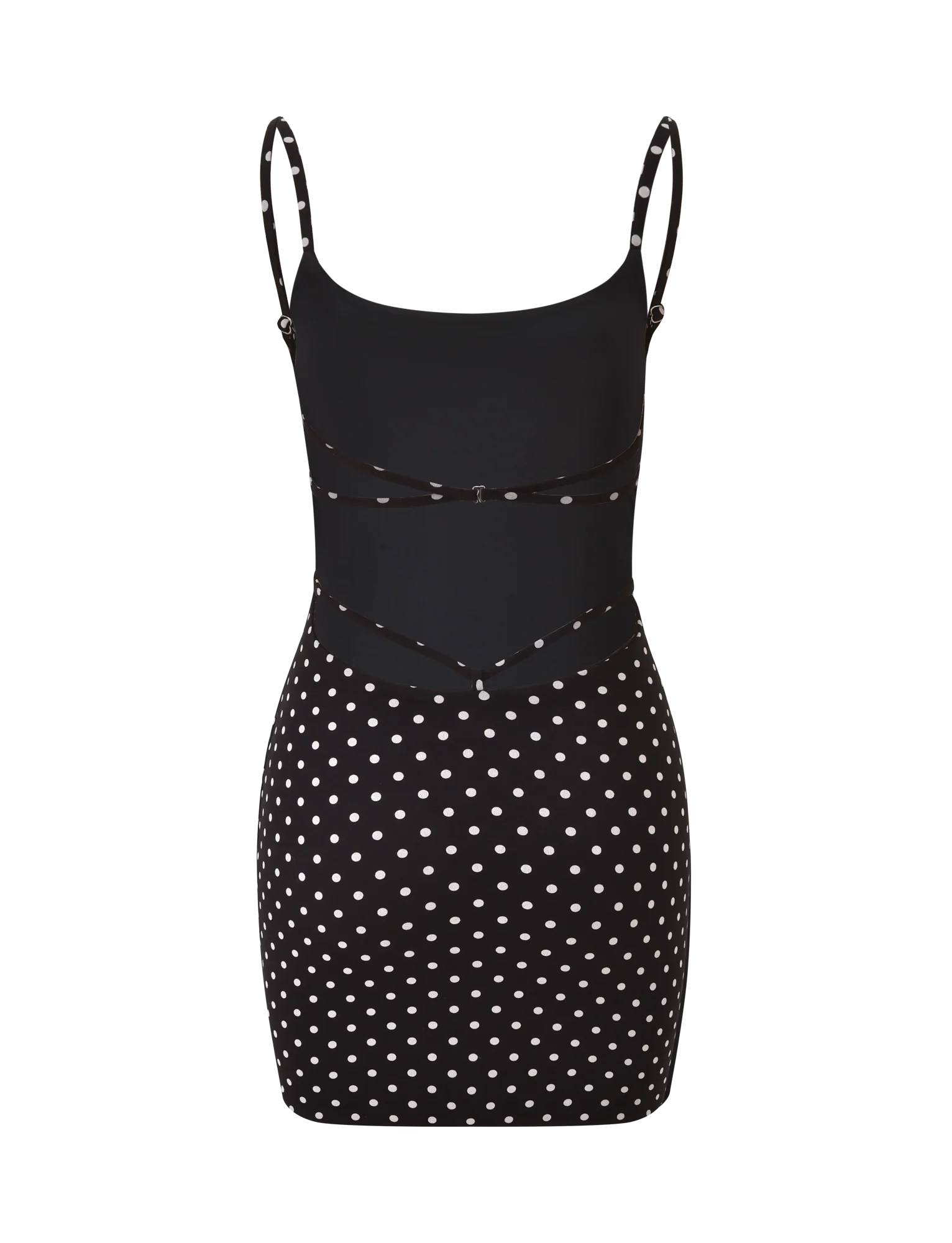 MINERVA MINI DRESS 20 BLACK POLKA DOT