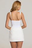 Embellished Corset Mini Dress in White