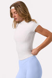Soft Active Quarter Zip Top in Coconut