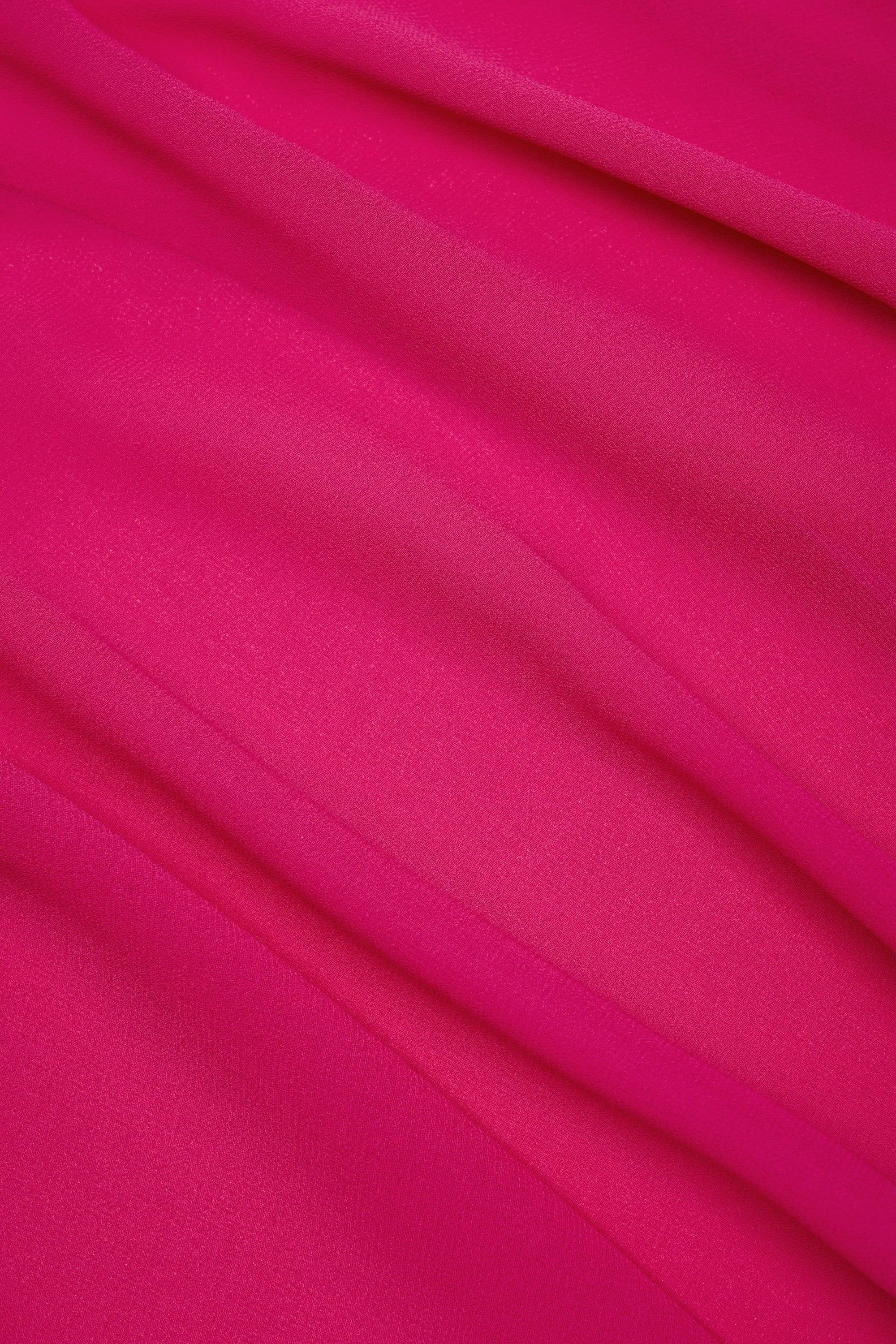 Cowl Neck Mini Dress in Fuchsia Pink
