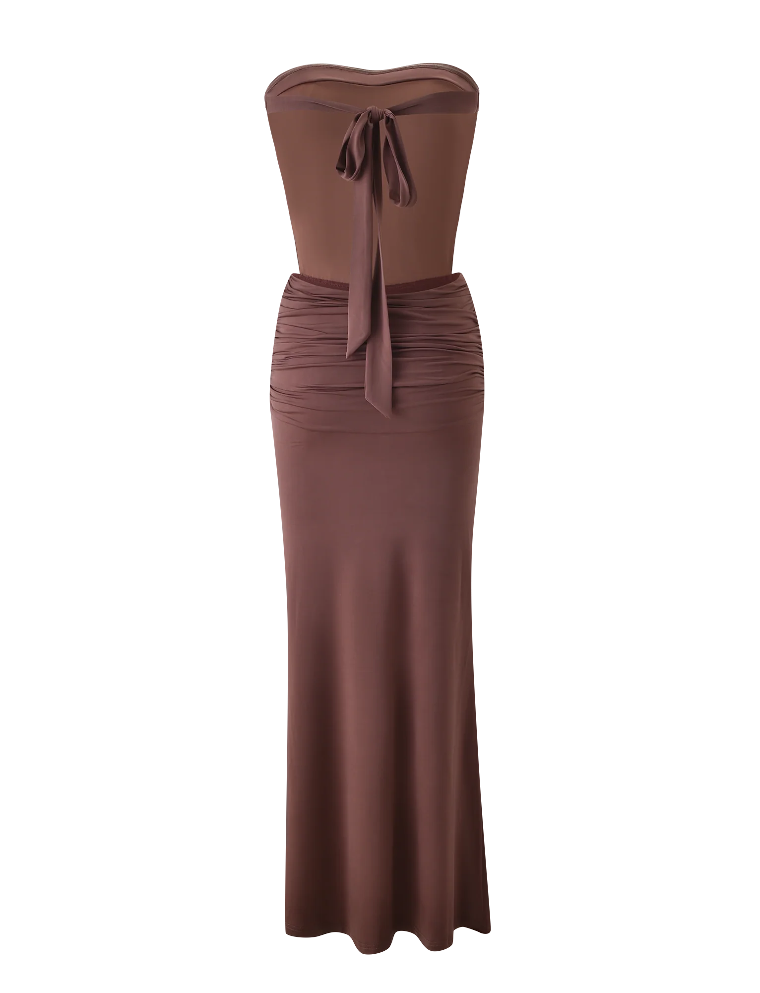 IOLLA STRAPLESS MAXI DRESS MOCHA
