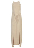 High Slit Sweater Maxi Sand