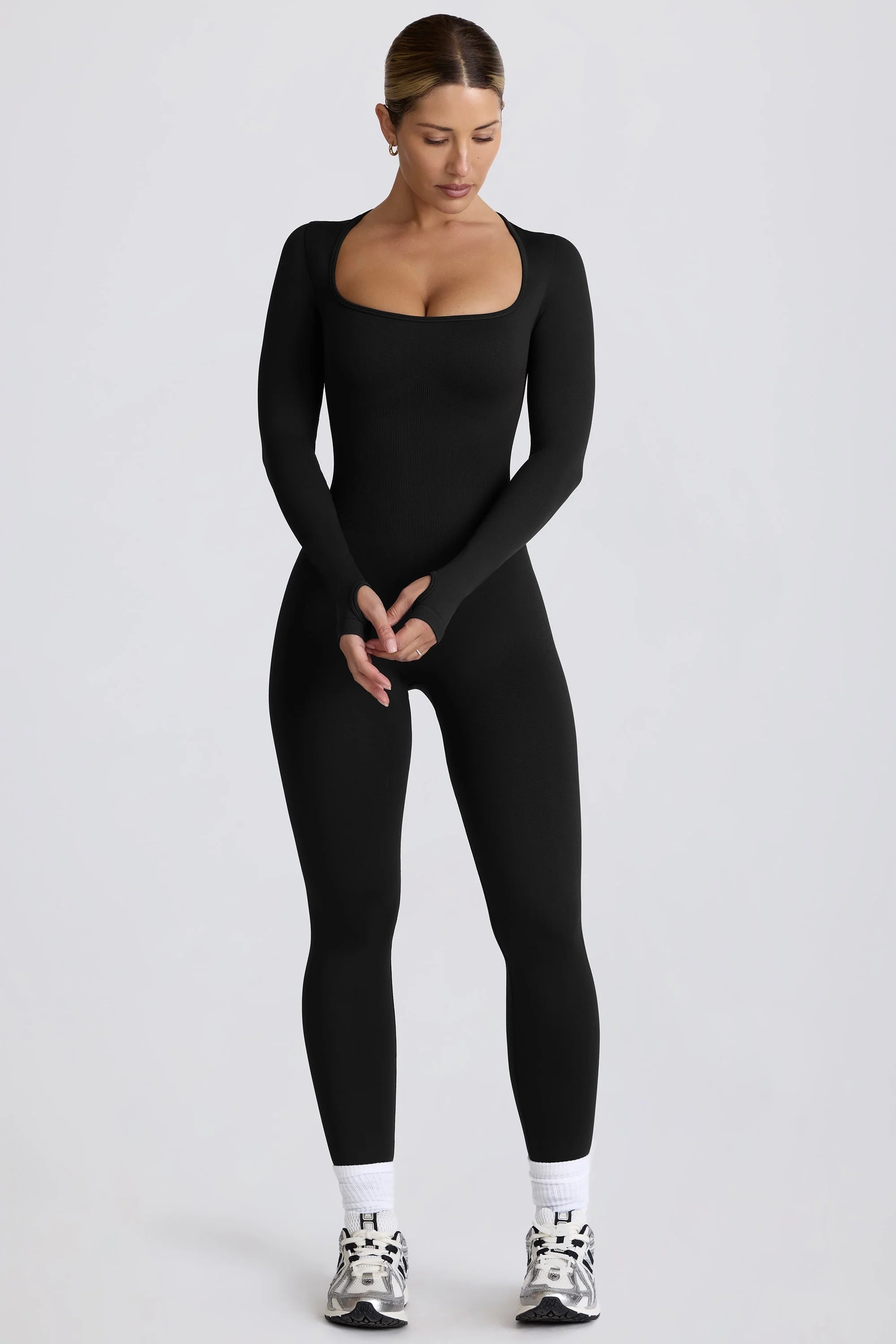 Super Sculpt Seamless Full Length Jumpsuit in Black