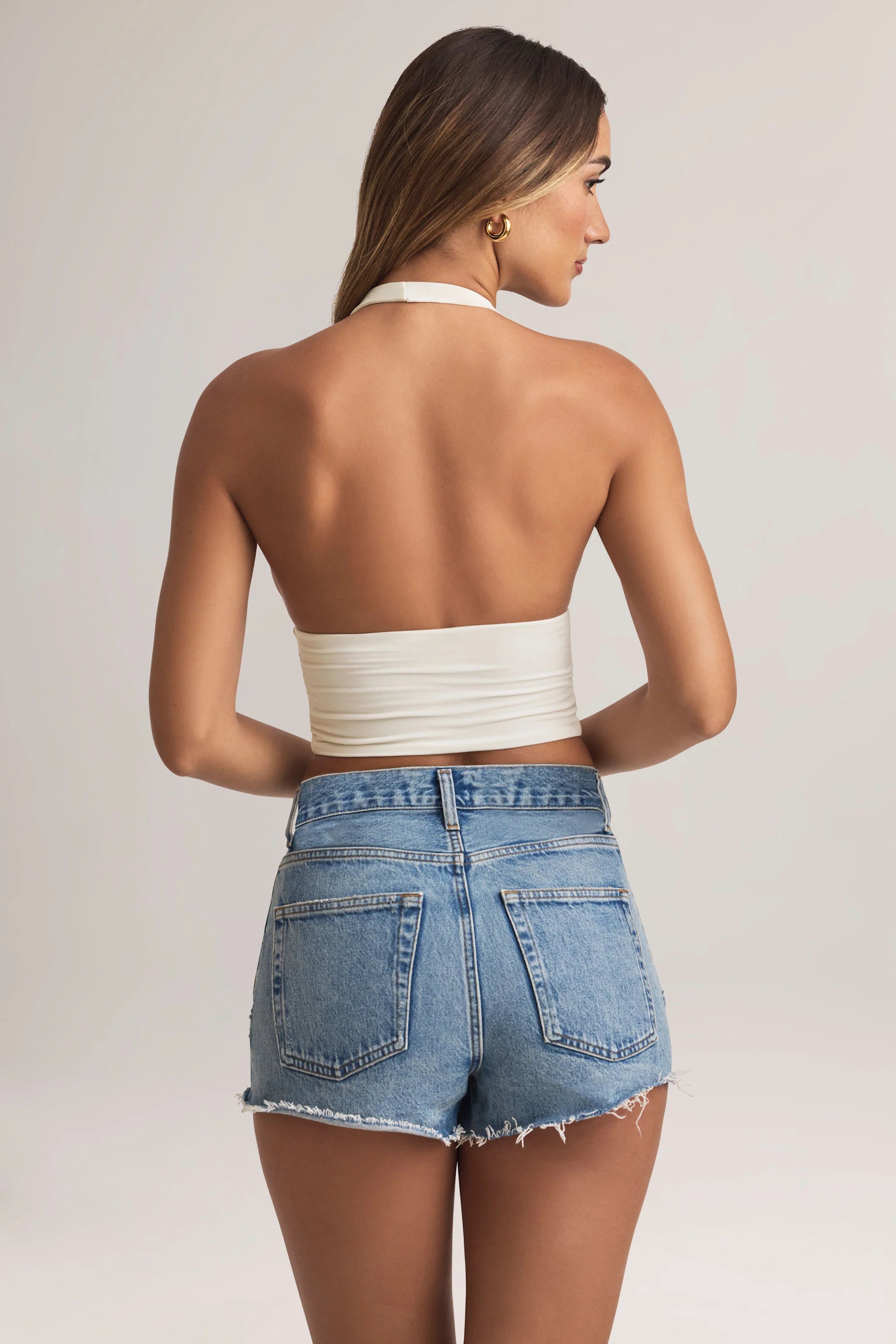 Modal Halterneck Top in White