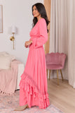 Lucky To Have You Coral Maxi Dress