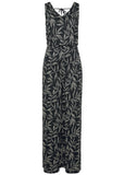Printed Jumpsuit White Black