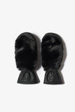Faux Fur Gloves in Black