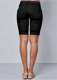 Long Jean Shorts Black