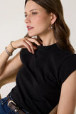 Kori Mock Neck Rib Top