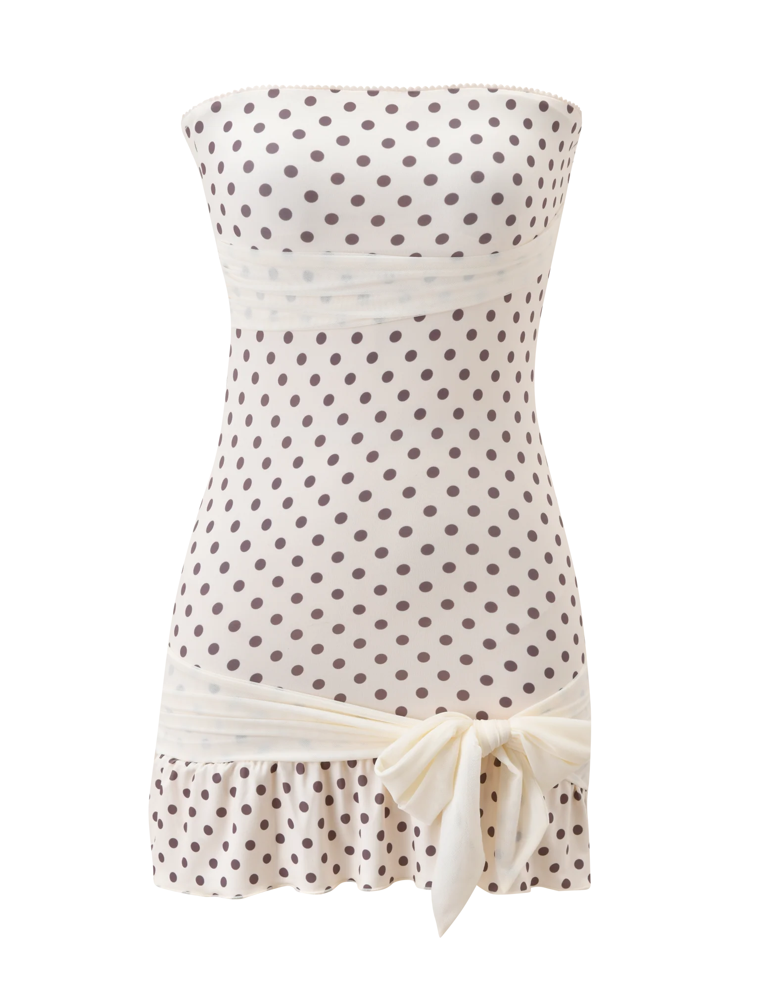 TOVE MINI DRESS WHITE POLKA DOT