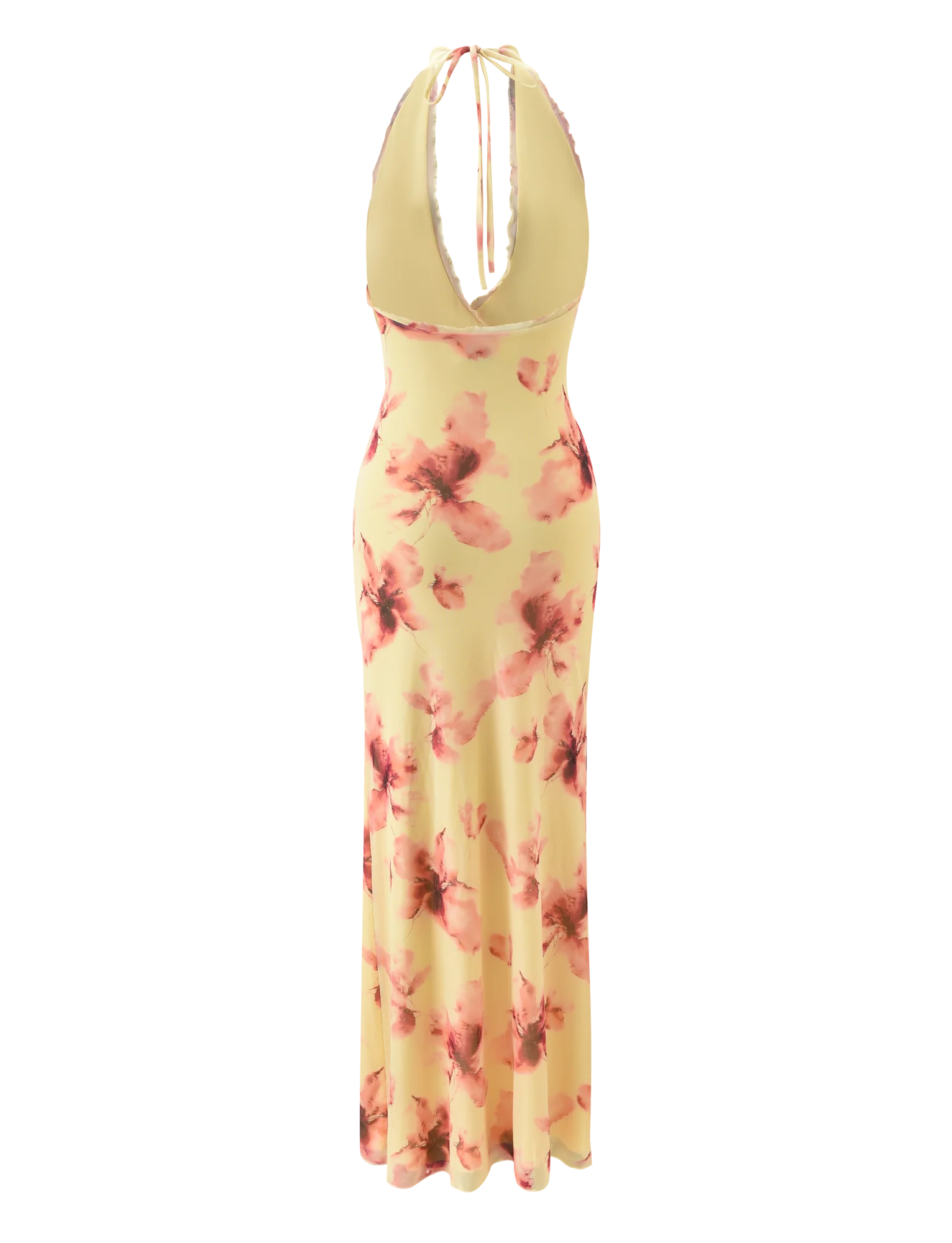ALLEGRA MAXI DRESS YELLOW WATERCOLOUR FLORAL