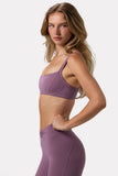 Soft Active Seam Detail Sports Bra in Dusk