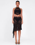 SIYA MIDI SKIRT BLACK LACE BLACK LACE